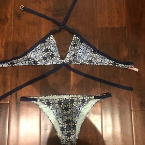 Victoria’s Secret Blue Floral Strappy Bikini